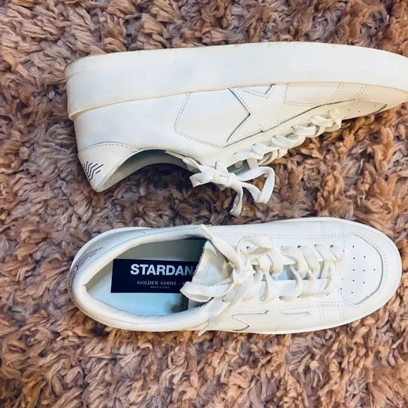 Golden Goose Men's White Low Top Sneakers Size 7 US